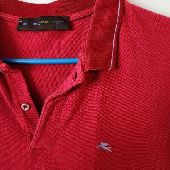 Etro Men's polo, size 2XL, red - Picture 3 of 5